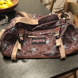 Jansport medium floral duffle bag